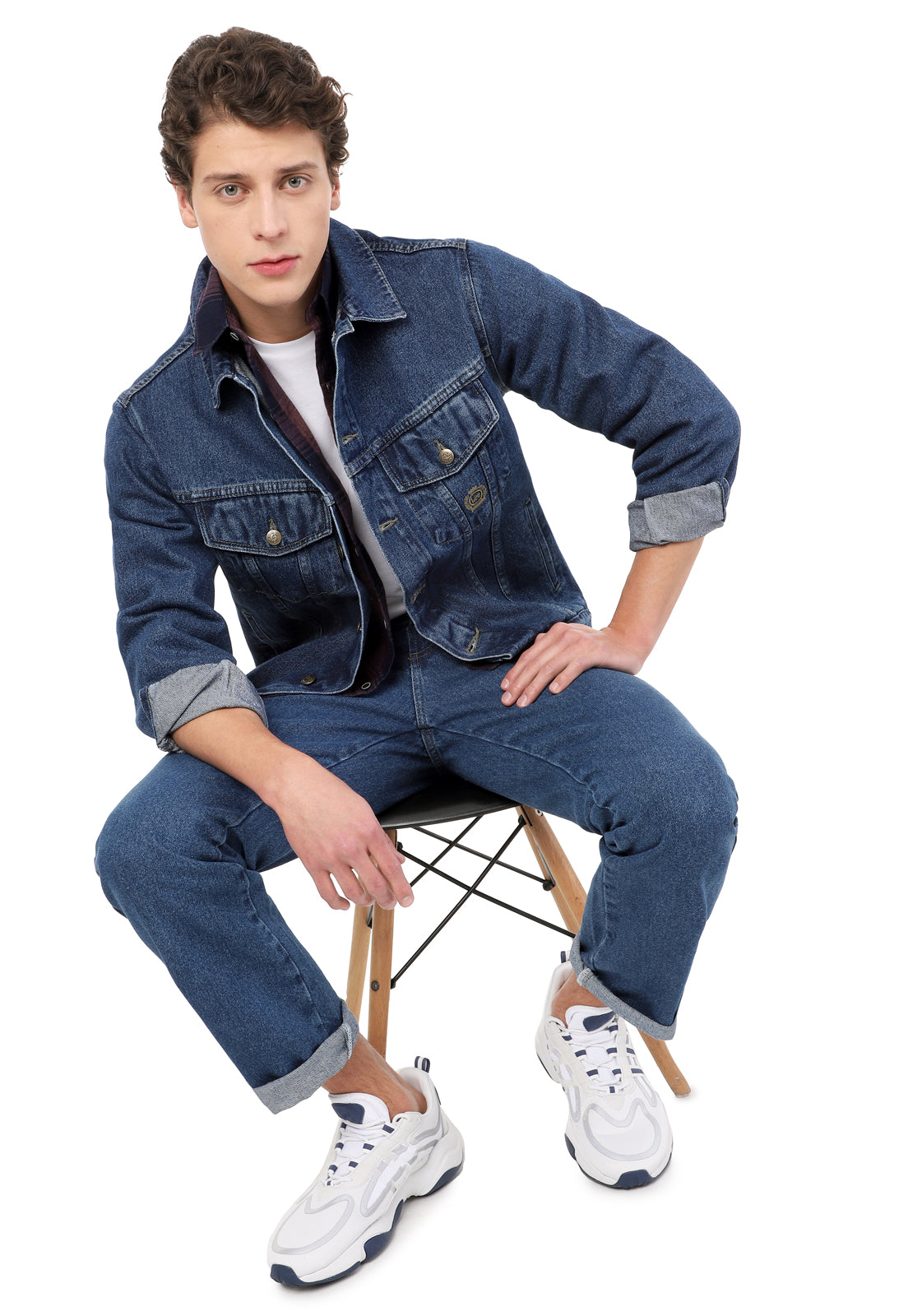 Chaqueta En Jean Clásica Hombre Lec Lee - Indigo Medio