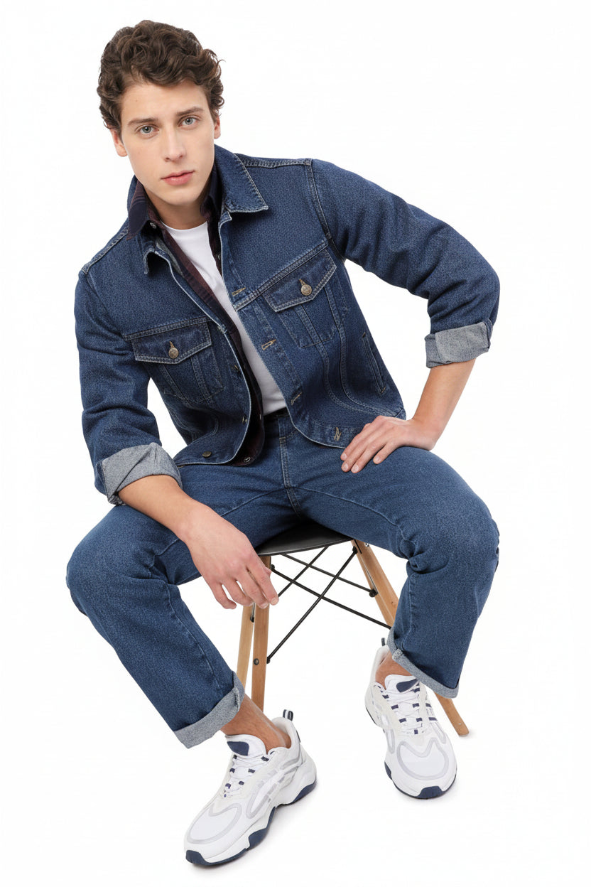 Chaqueta En Jean Hombre Ref. 134 Lec Lee - Índigo Medio