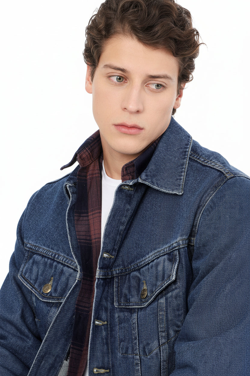 Chaqueta En Jean Hombre Ref. 134 Lec Lee - Índigo Medio