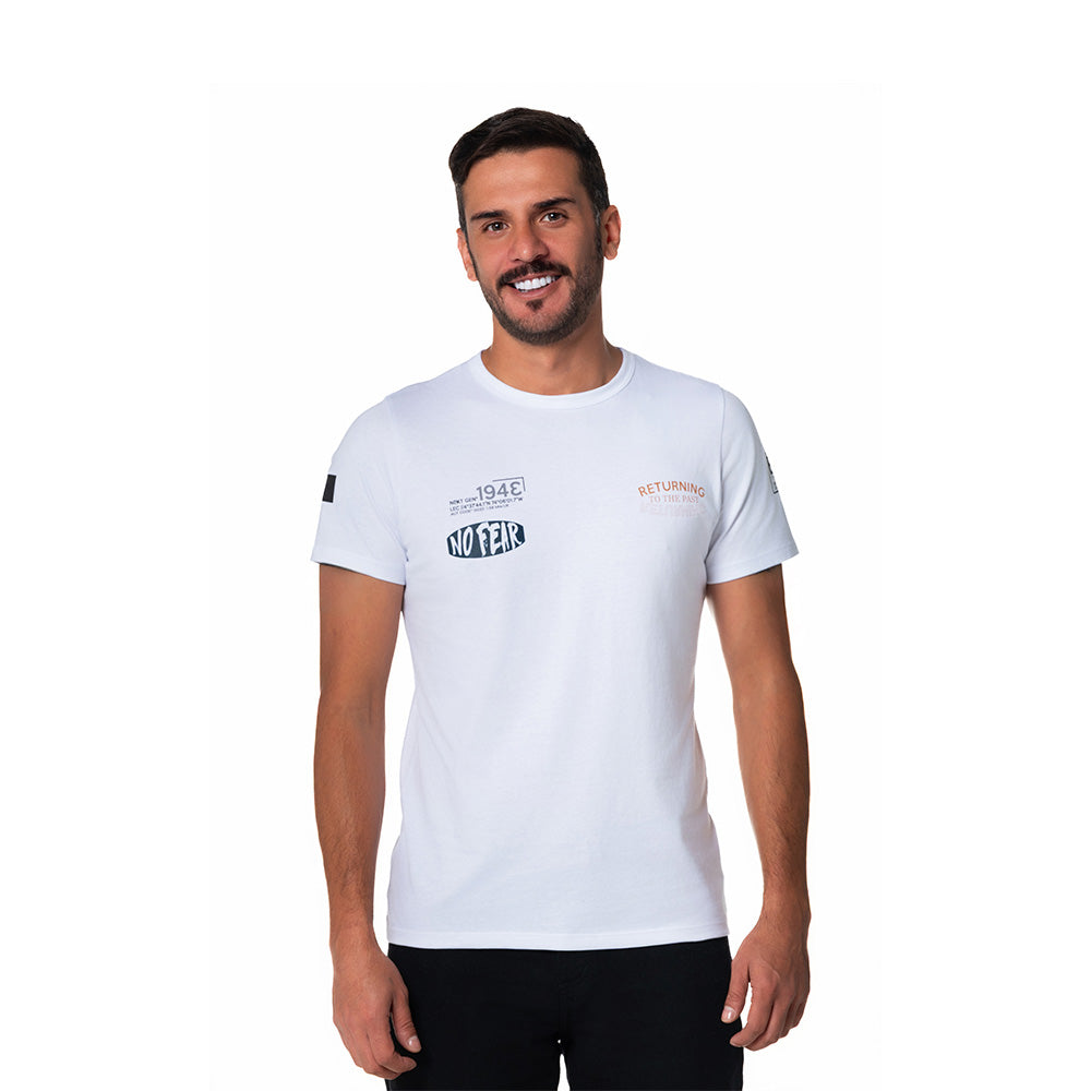 Camiseta Casual Hombre Lec Lee Blanca
