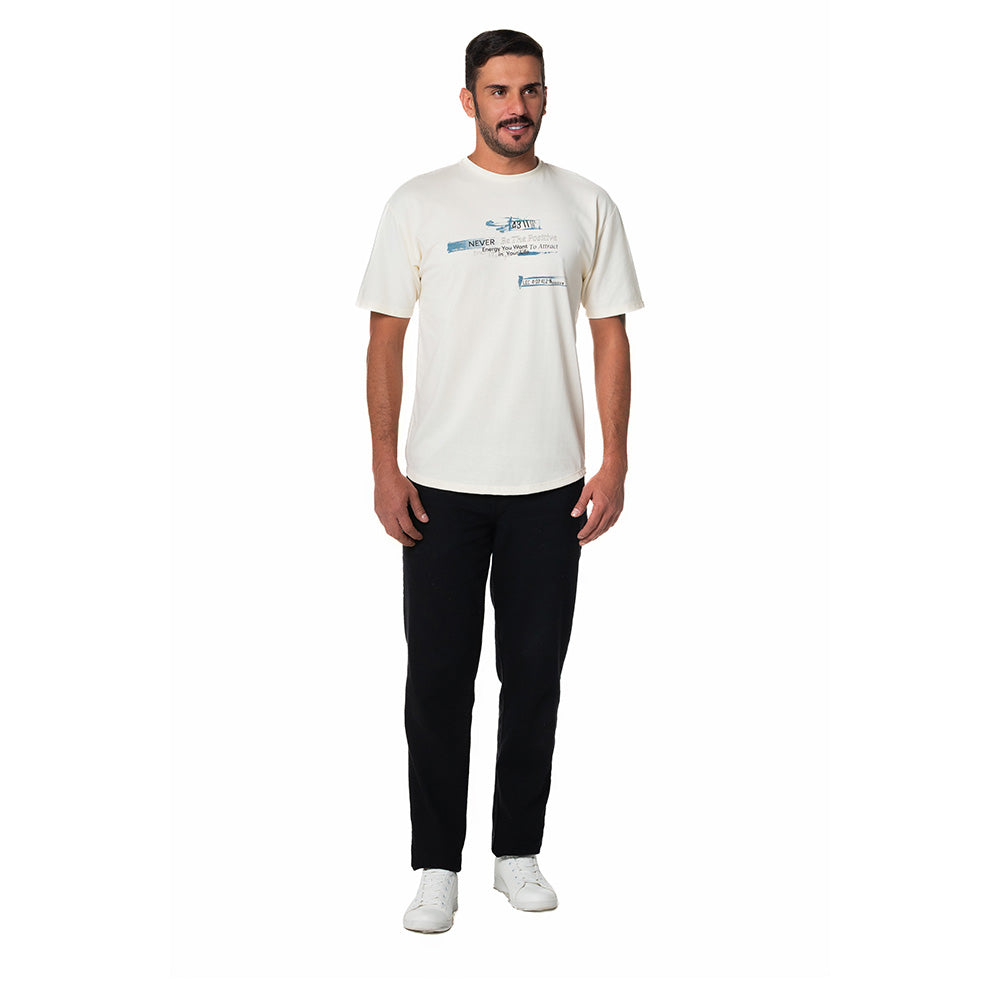 Camiseta Casual Hombre Lec Lee Crudo