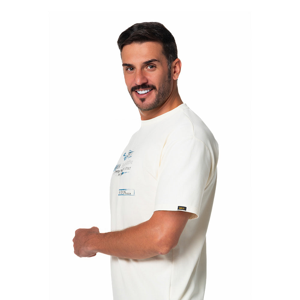 Camiseta Casual Hombre Lec Lee Crudo