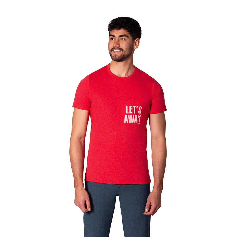 Camiseta Manga Corta Con Bolsillo Lec Lee Roja