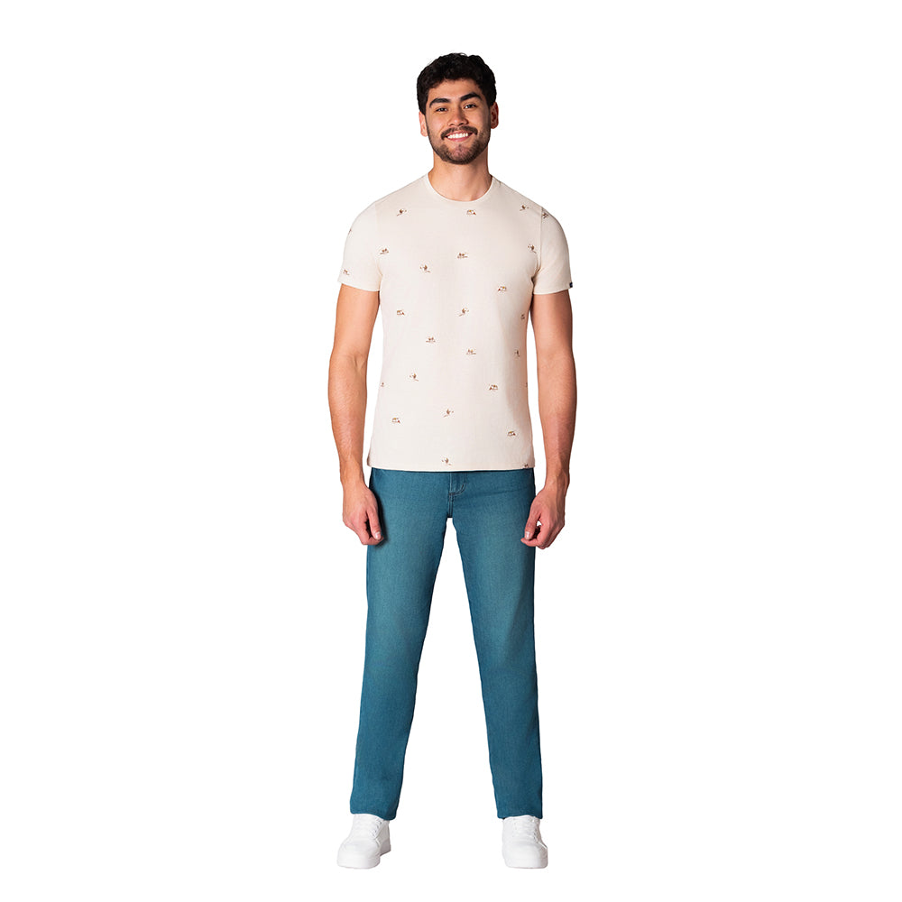 Camiseta Slim Hombre Lec Lee Beige