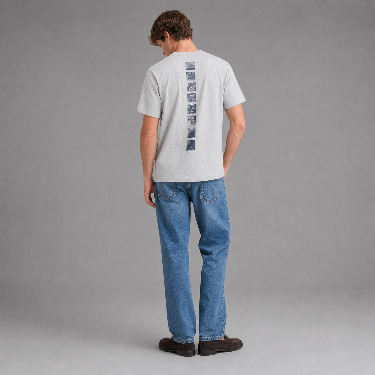 Camiseta Cuello Redondo Oversize Hombre Lec Lee Crudo