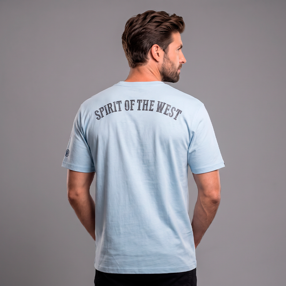 Camiseta Oversize Hombre Lec Lee Azul Claro