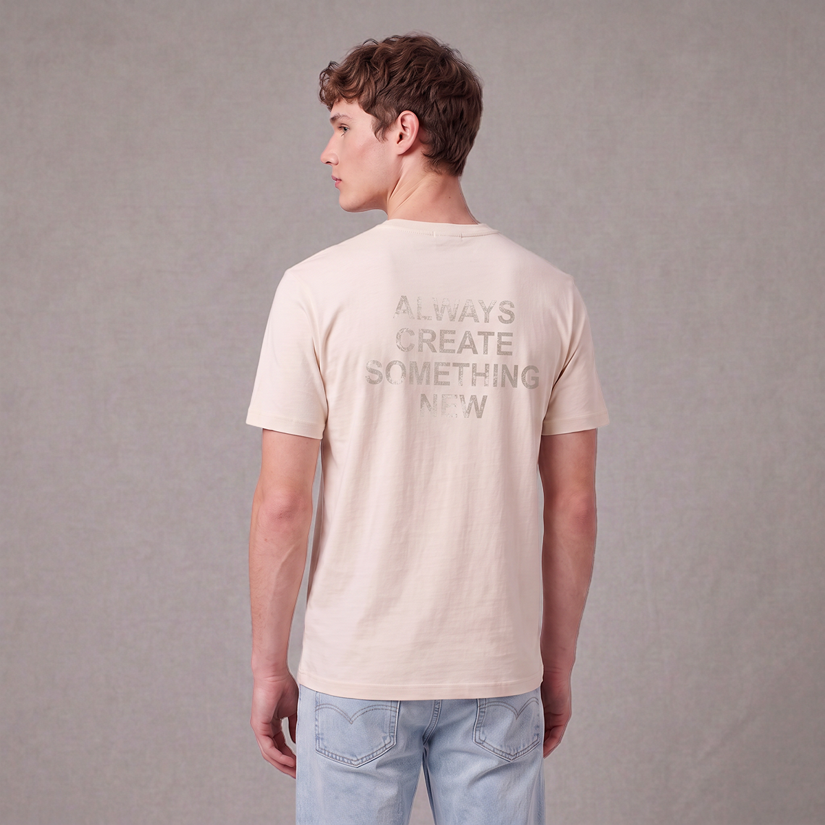 Camiseta Slim Cuello Redondo Hombre Lec Lee Crudo
