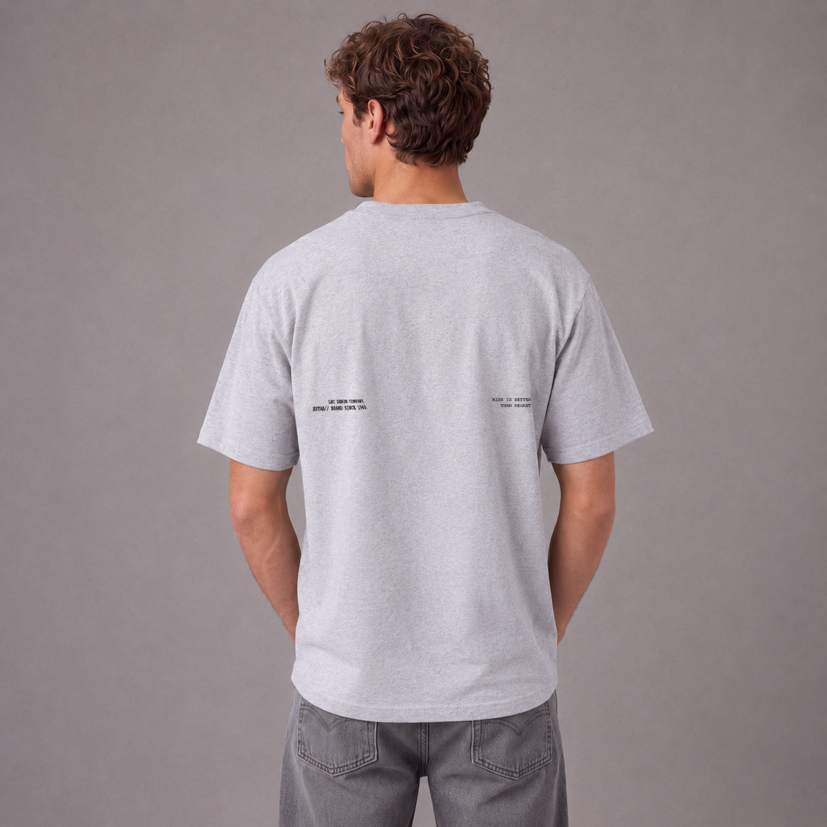 Camiseta Cuello Redondo Oversize Hombre Lec Lee Arena