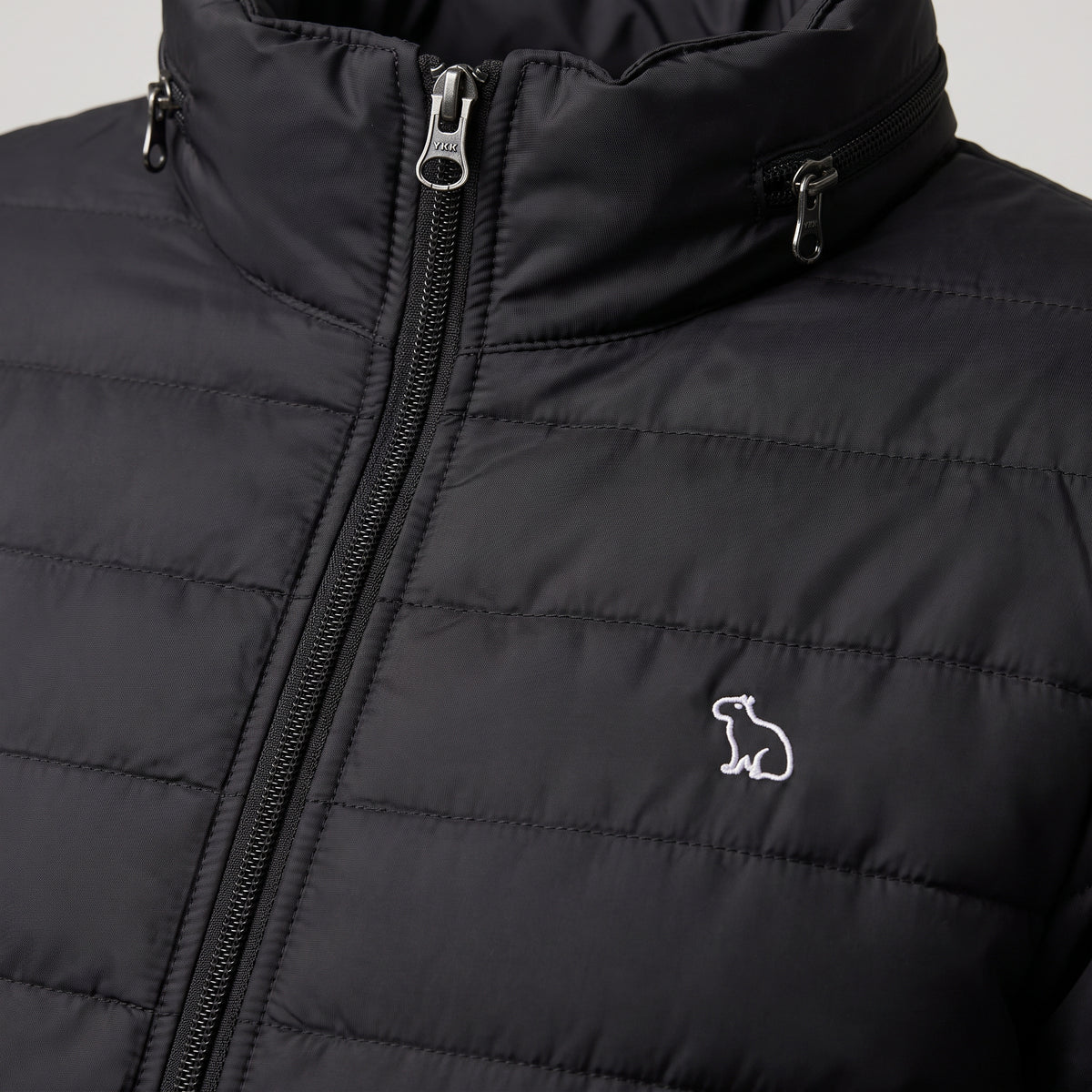 Chaqueta Acolchada Para hombre Negra-Verde
