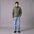 Chaqueta Acolchada Para hombre Negra-Verde