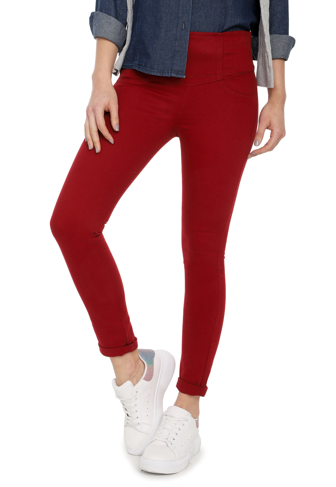 Leggins para Mujer - Rojo Oscuro