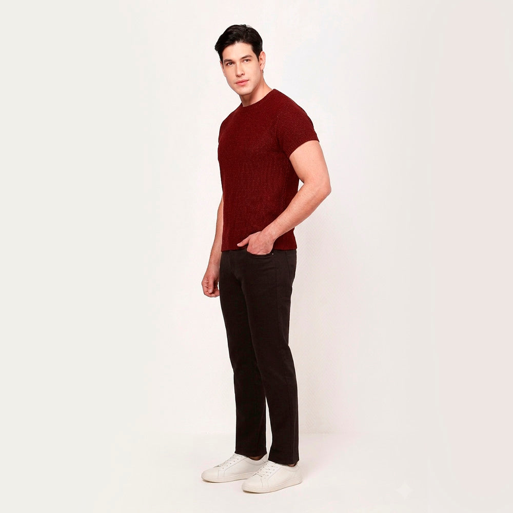 Sweater tipo Camiseta Lec Lee para Hombre - Vinotinto