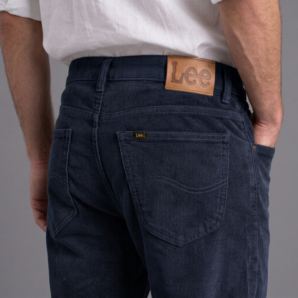 Pantalón Clásico Pana 180 Hombre Lec Lee Azul Oscuro
