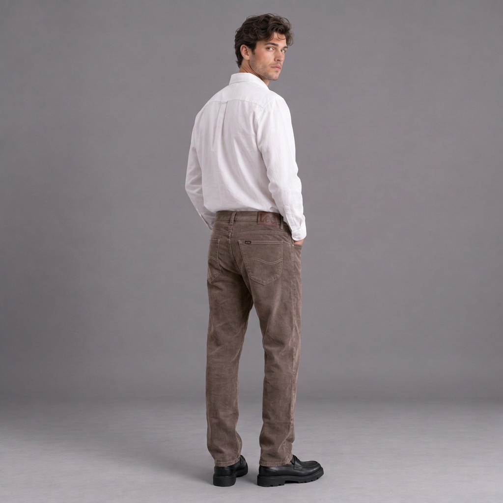Pantalón Clásico Pana 180 Hombre Lec Lee Arena