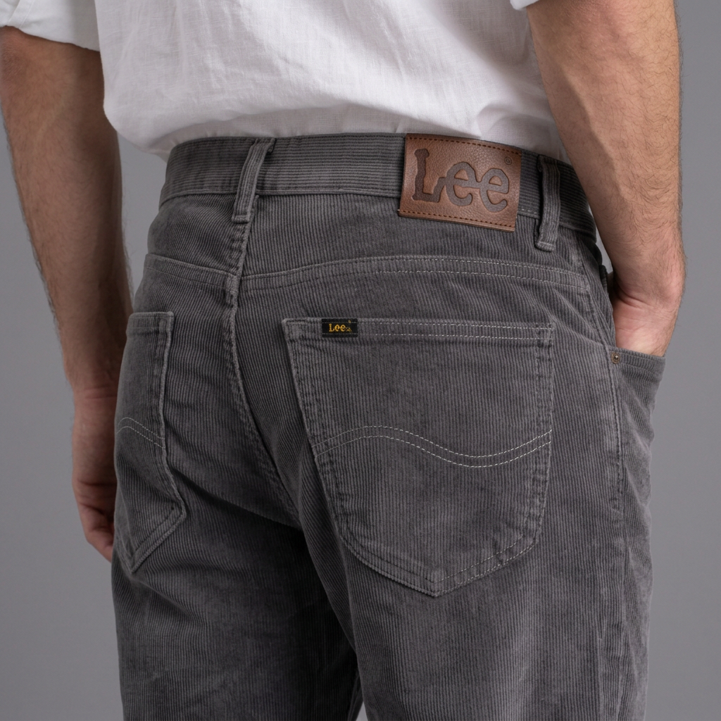 Pantalón Clásico Pana 180 Hombre Lec Lee Gris Oscuro