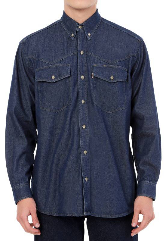 Camisa de Jean Basic Lec Lee para Hombre - Índigo Oscuro