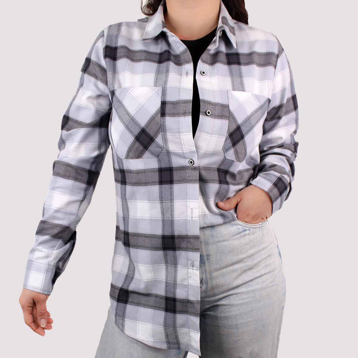 Blusa Leñadora para mujer color vinotinto