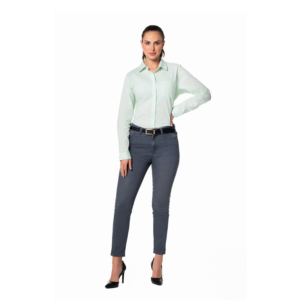 Blusa con Cuello Camisero para Mujer