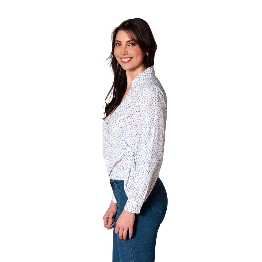 Blusa Mujer Escote Cruzado Lec Lee