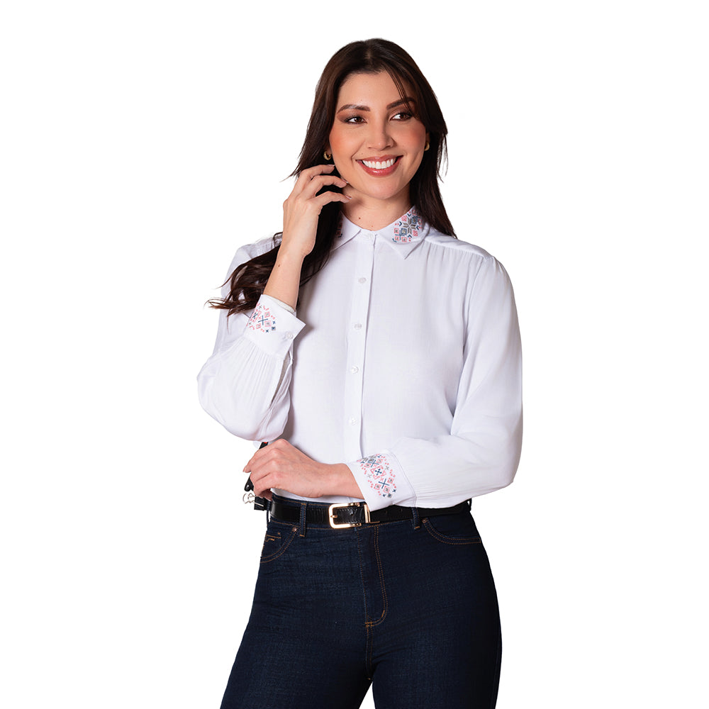 Blusa Cuello Camisero para Mujer Lec Lee