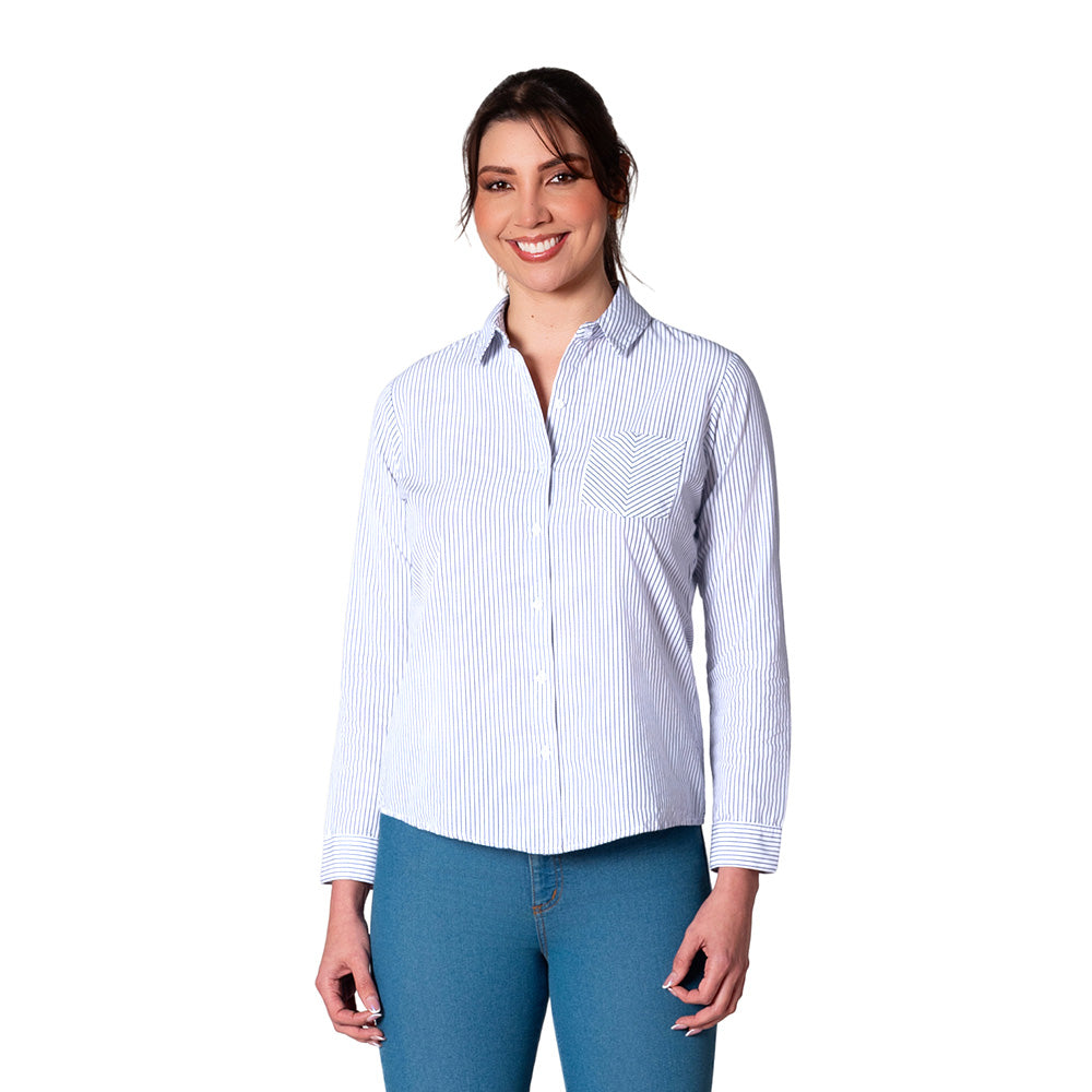 Blusa Cuello Camisero para Mujer Lec Lee