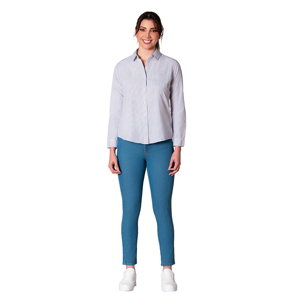 Blusa Cuello Camisero para Mujer Lec Lee
