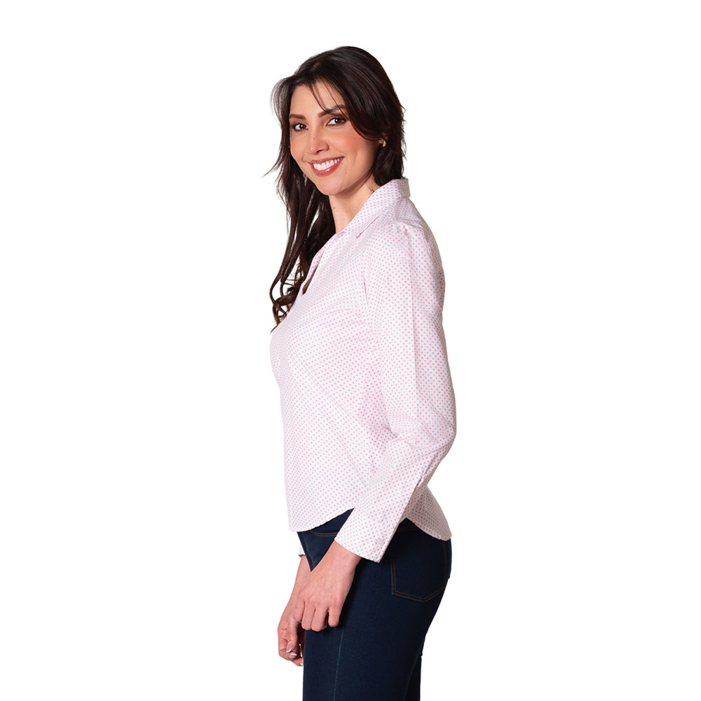 Blusa Tipo Pechera Con Cuello Camisero Lec Lee