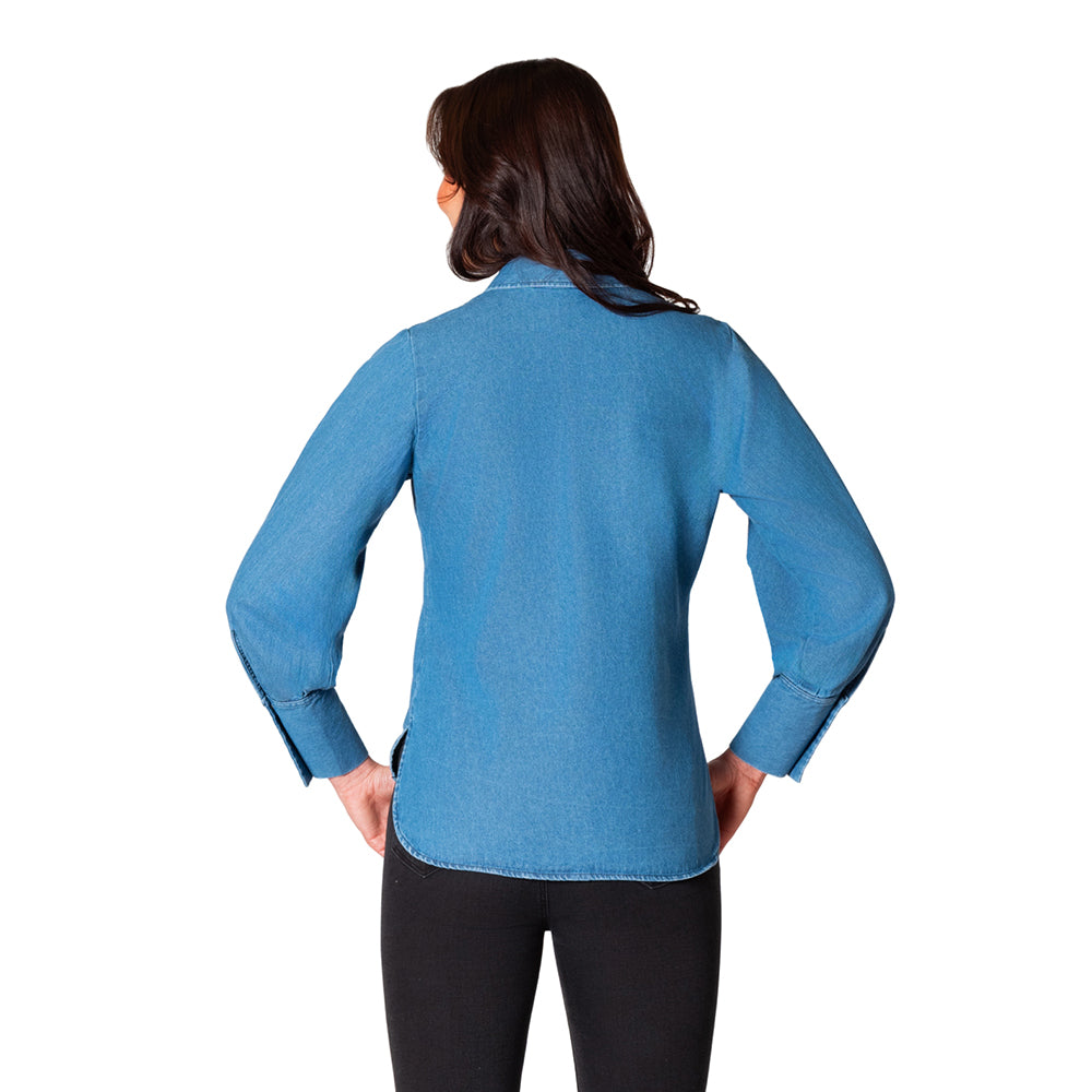 Blusa Índigo Mujer Cola De Pato Lec Lee Azul Medio