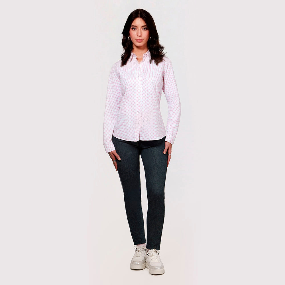 Blusa Manga Larga Mujer Lec Lee Azul - Rosado