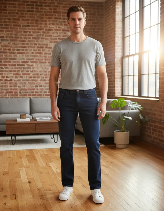 Jean Hombre Staid Hip Lec Lee Índigo Oscuro