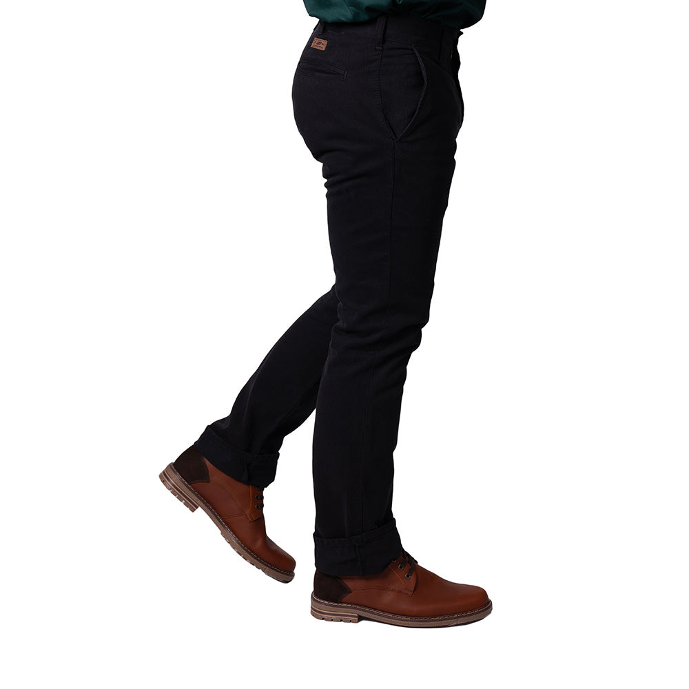 Pantalón En Dril Acanalado Hombre Lec Lee Negro
