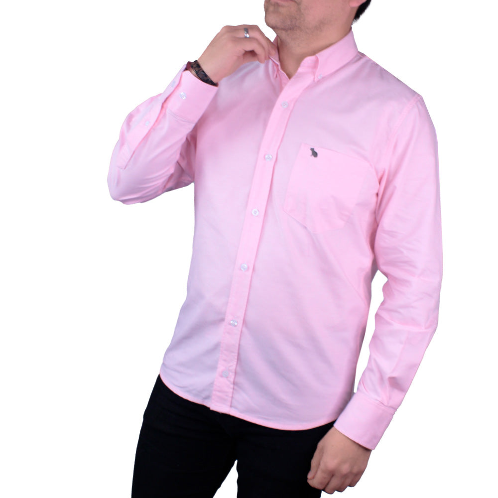 Camisa Casual Hombre Lec Lee Rosado