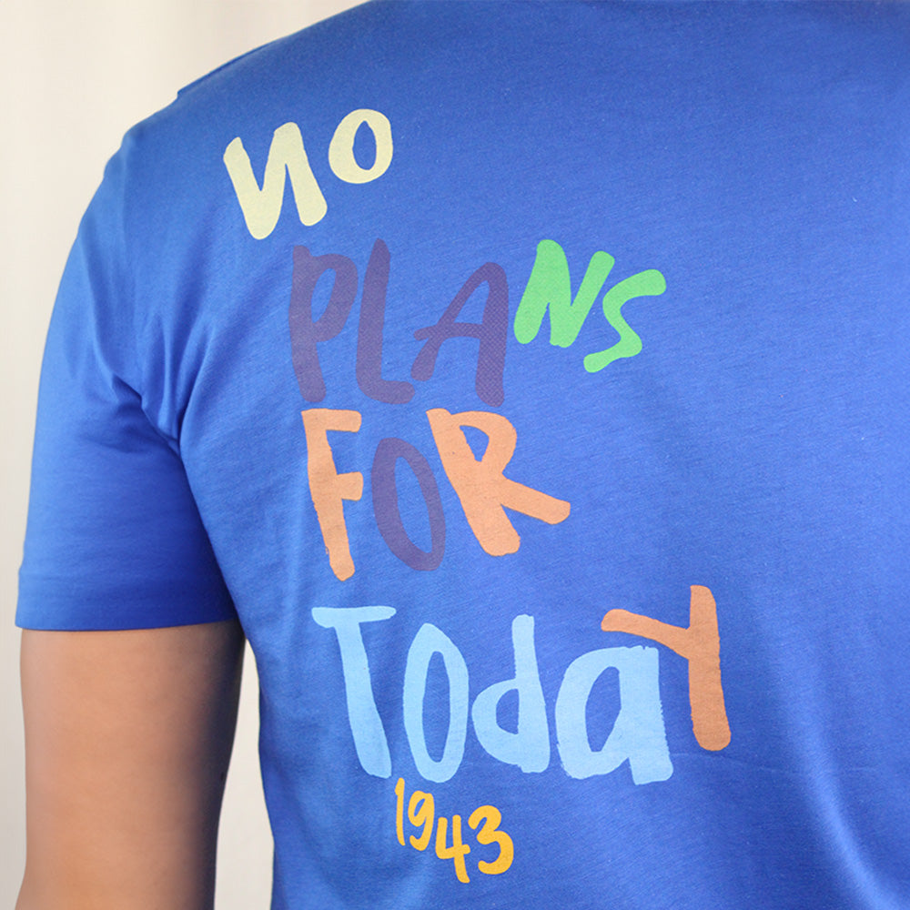 Camiseta Básica Hombre Lec Lee Gris-Azul Rey