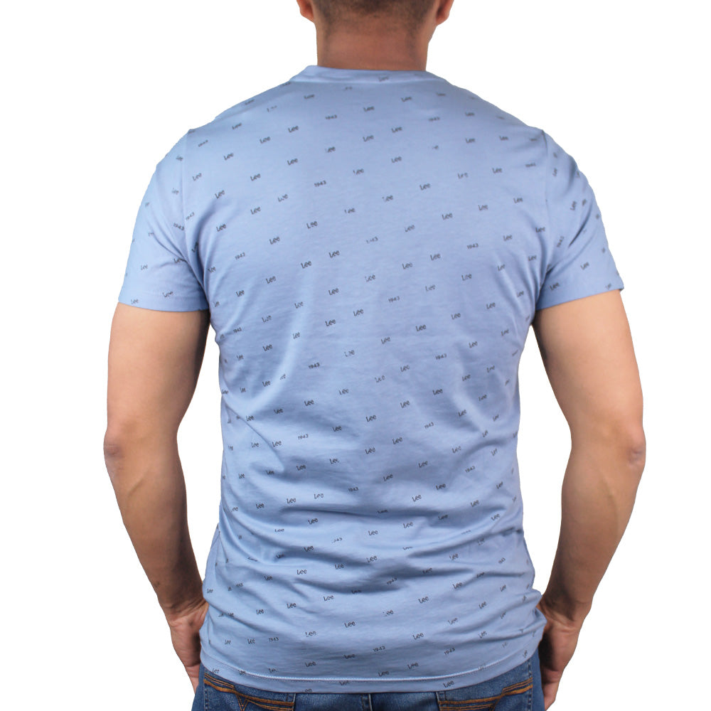 Camiseta Cuello Redondo Regular Fit Azul Claro