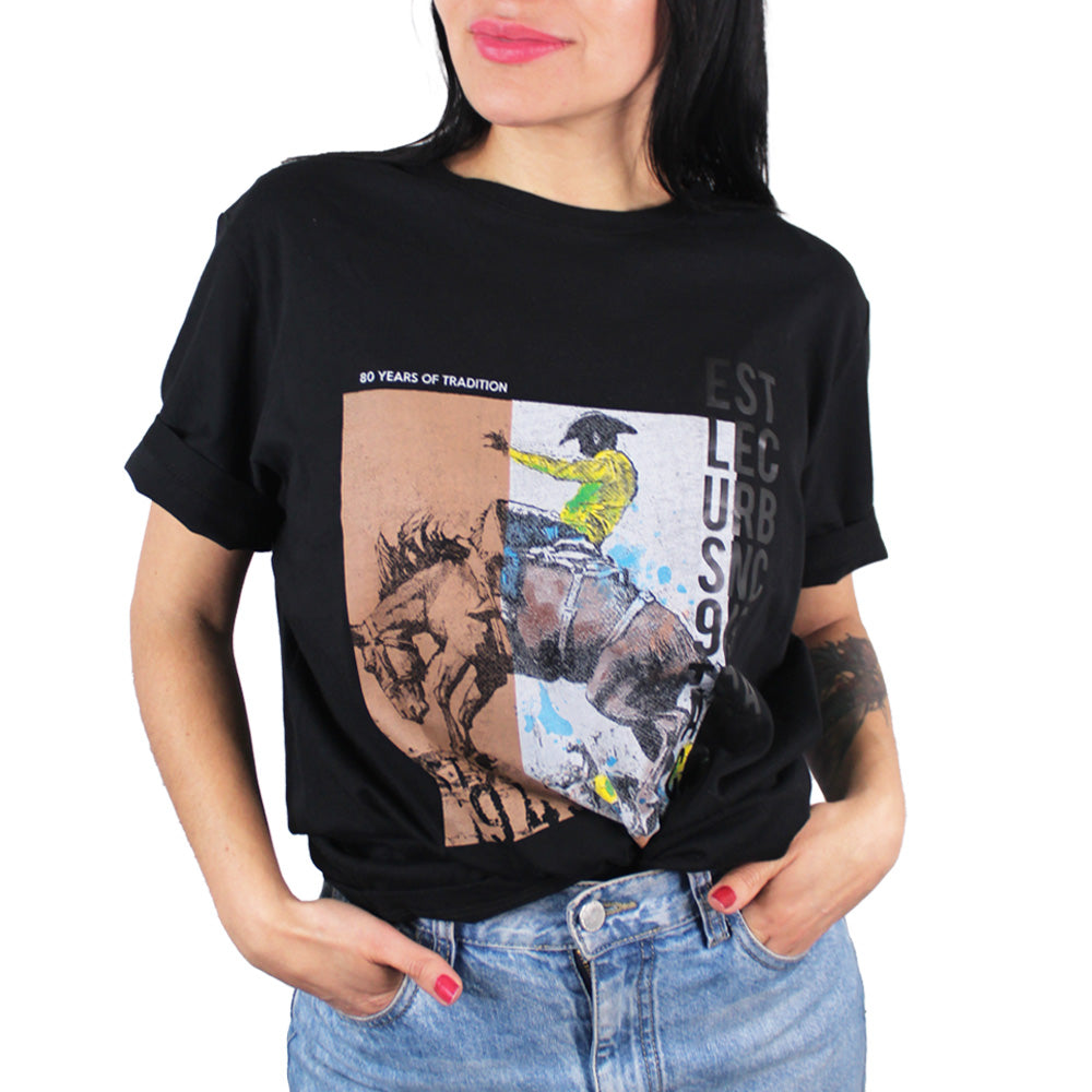 Camiseta Ochenta Años Lec Lee Negra