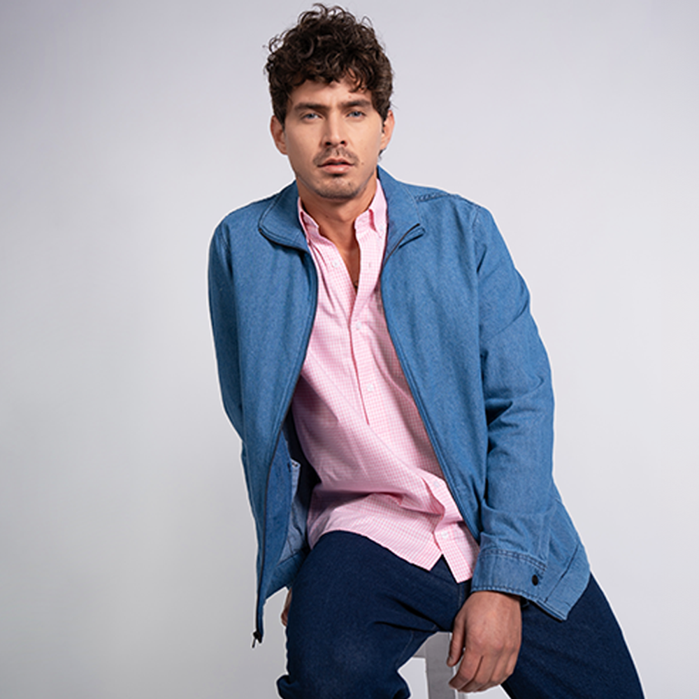 Chaqueta en denim para Hombre Lec Lee - Índigo Claro