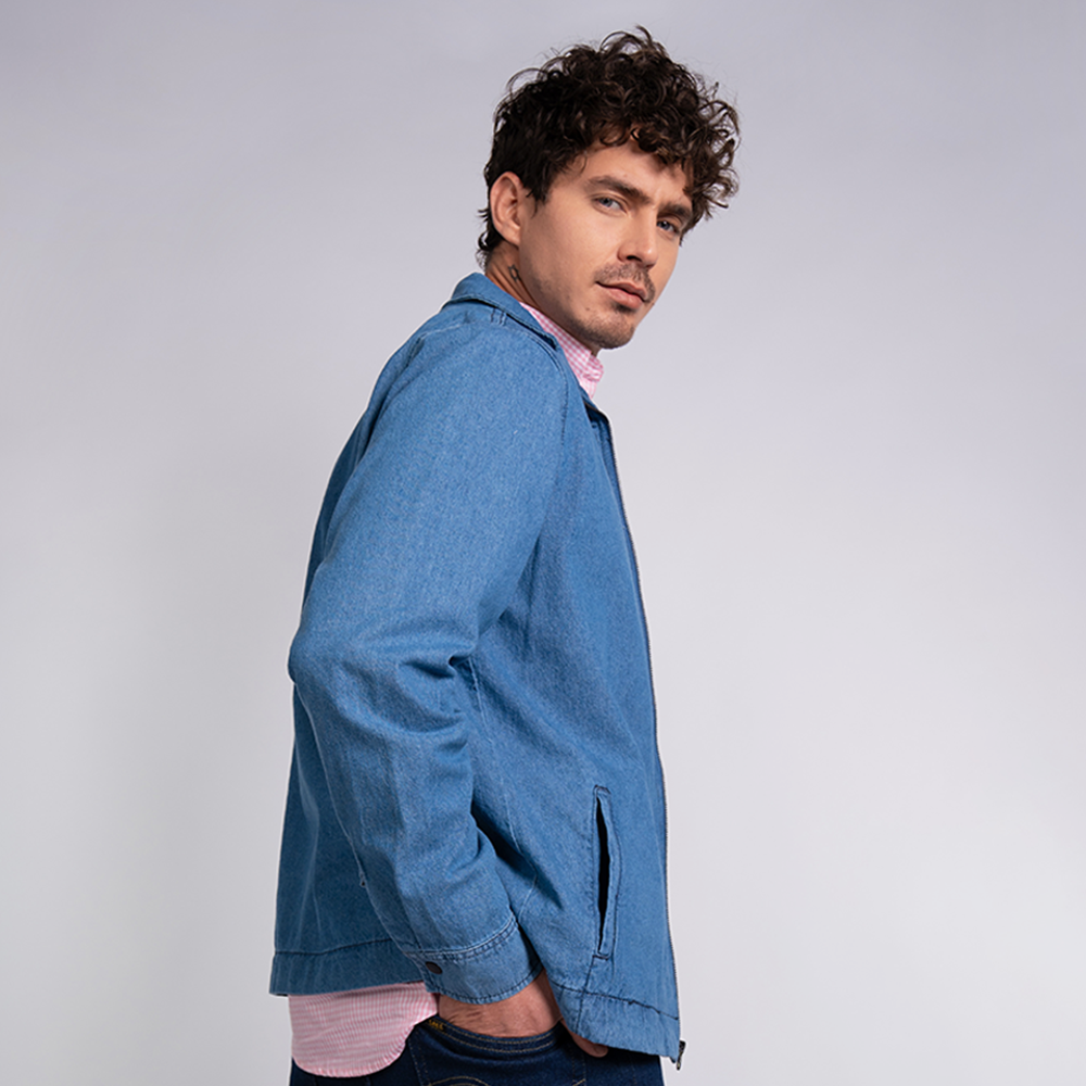 Chaqueta en denim para Hombre Lec Lee - Índigo Claro