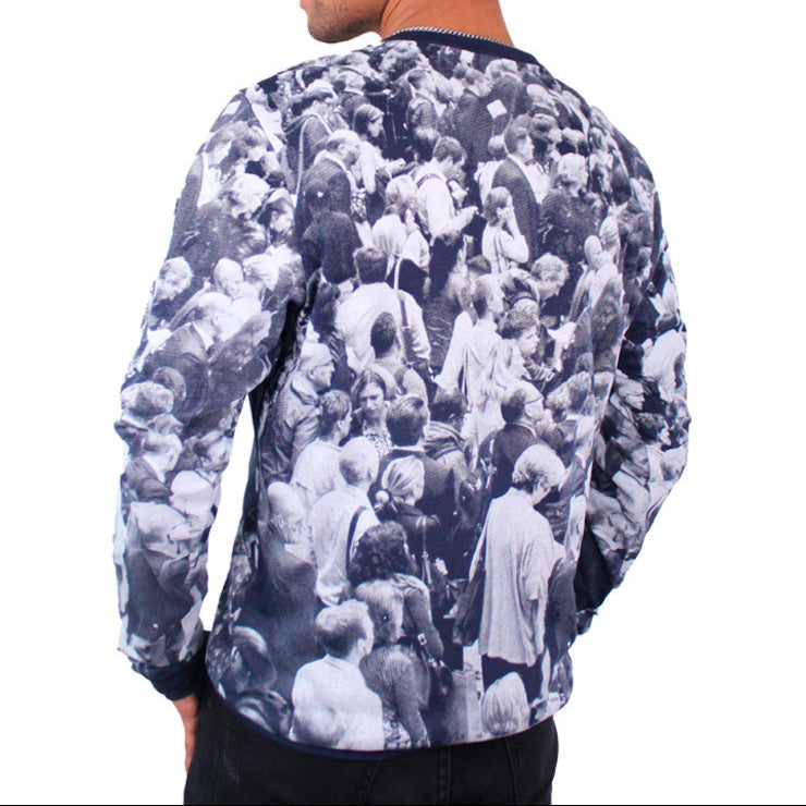 Buzo Estampado Hombre Lec Lee Azul