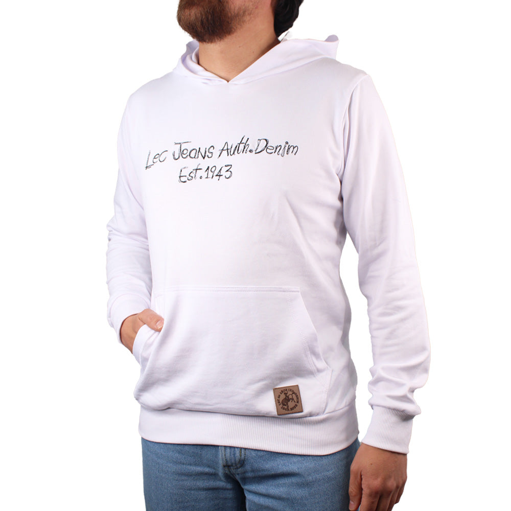 Buzo Con Capota 80´s Lec Lee Blanco