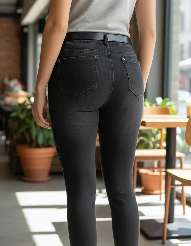 Jean Skinny Fit para Mujer - Gris Oscuro | LEC LEE
