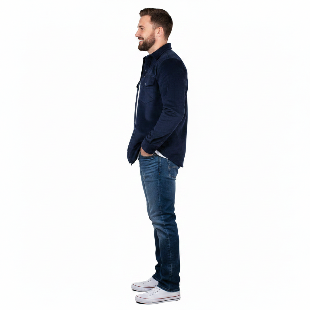 Camisa en Pana para Hombre Lec Lee - Azul