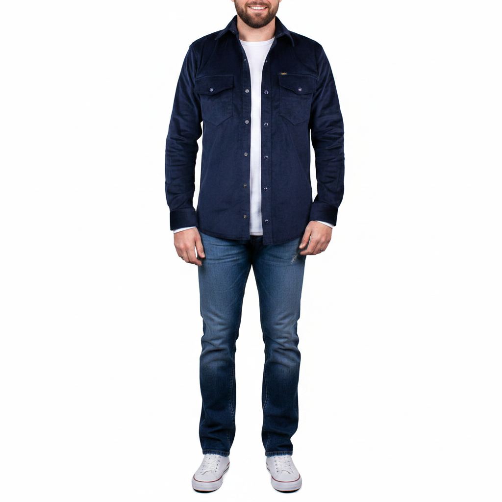 Camisa en Pana para Hombre Lec Lee - Azul