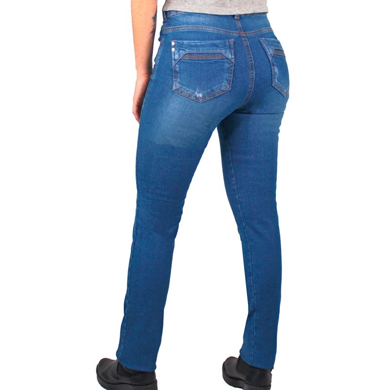 Jean Slim Fit Para Mujer Lec Lee Índigo Medio