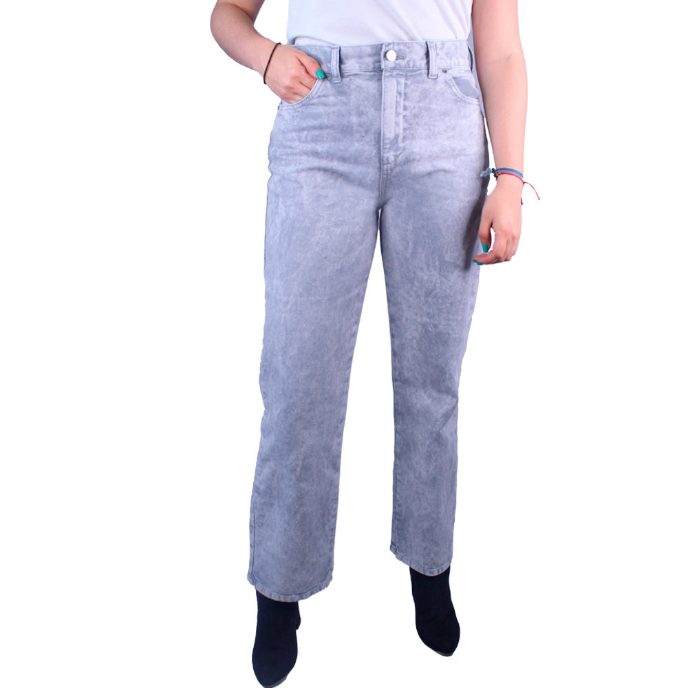 Jean Mom Fit para Mujer Lec Lee Gris Claro