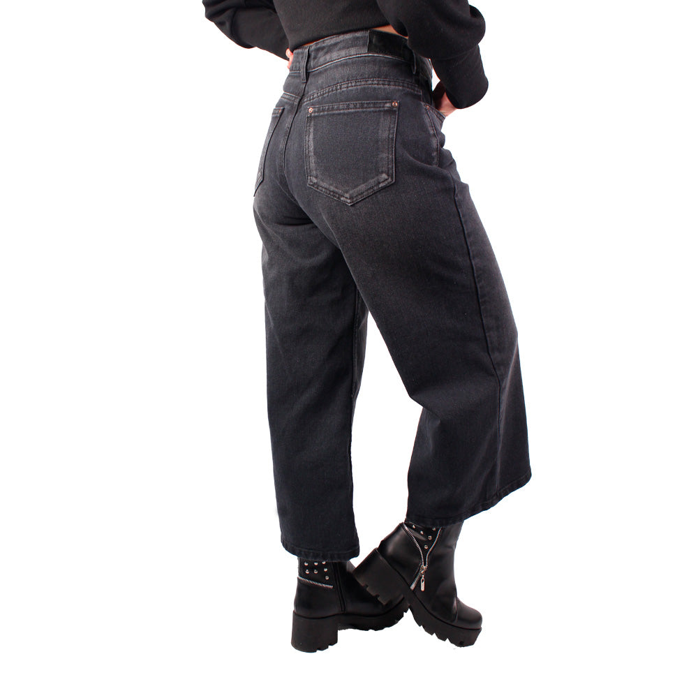 Jean Culotte Negro para Mujer Lec Lee