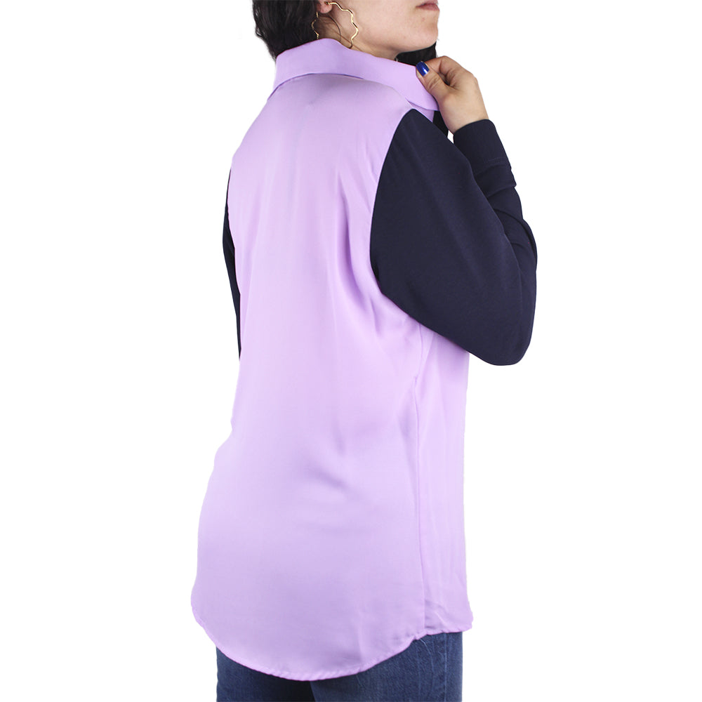 Blusa cuello camisero para mujer Lec Lee - Lila