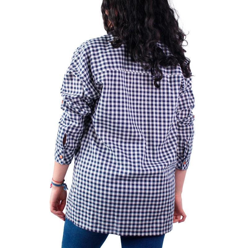 Camisa Leñadora Para Mujer Lec Lee Azul