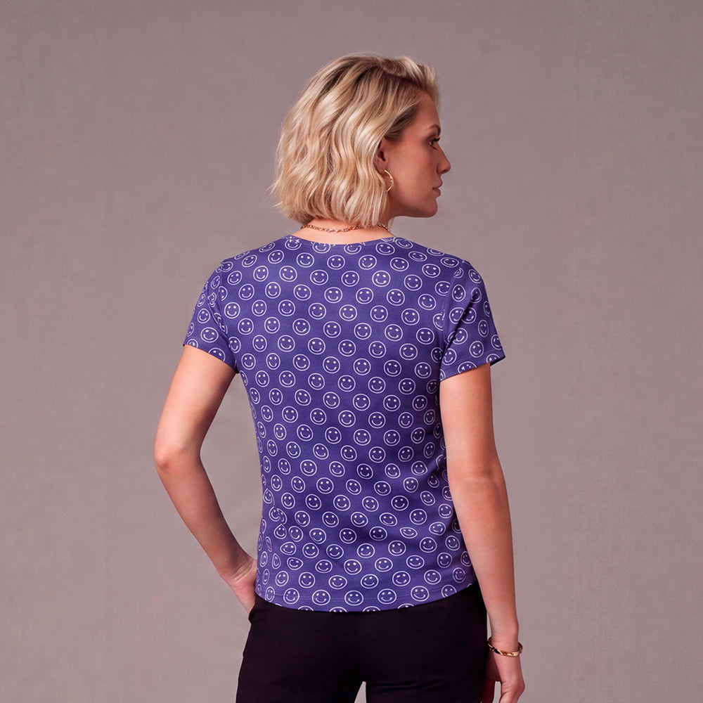Camiseta Cuello Redondo Mujer Lec Lee Morada