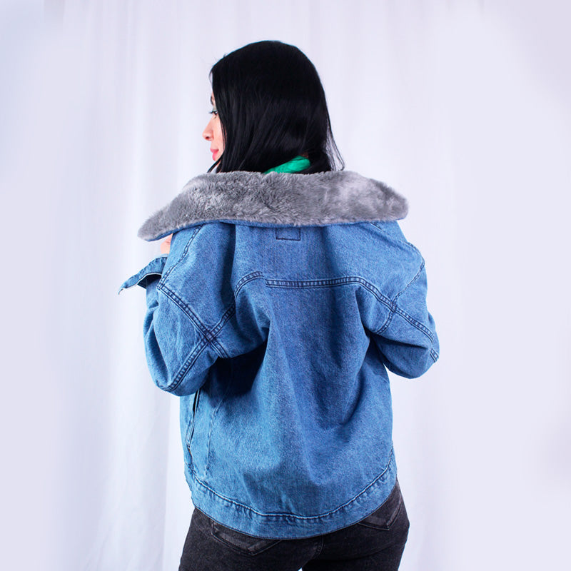 Chaqueta En Denim Lec Lee Índigo Claro