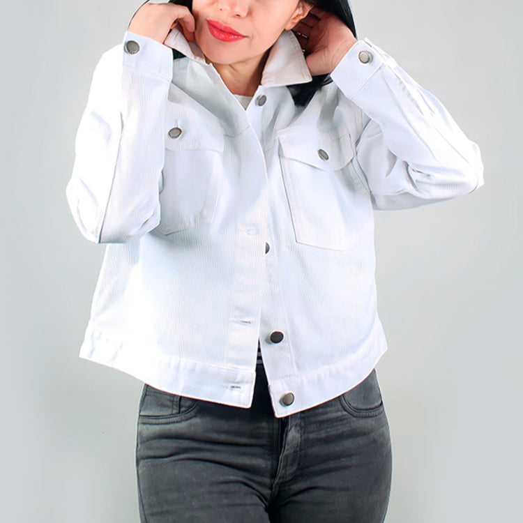 Chaqueta Clásica Mujer Lec Lee Blanco